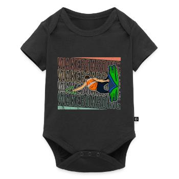 Water ski Wakeboarding wakeboarder surfboard - Baby Premium Kurzarmbody - Schwarz - Vorne