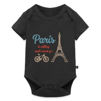 Franzose Frankreich Paris Französisch - Baby Premium Kurzarmbody - Schwarz - Vorne