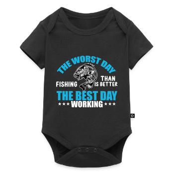 The Worst Day Fishing Is Better Then The Best Day - Baby Premium short-sleeve bodysuit - black - Front