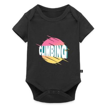 Escalade Montagnes Alpinisme Vintage Rétro - Body à manches courtes Premium Bébé - noir - Devant