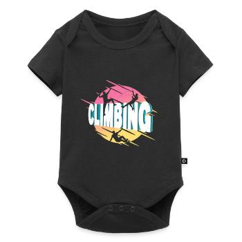 Escalade Montagnes Alpinisme Vintage Rétro - Body à manches courtes Premium Bébé - noir - Devant