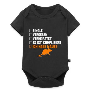 Es ist kompliziert ich habe Mäuse - Baby Premium Kurzarmbody - Schwarz - Vorne