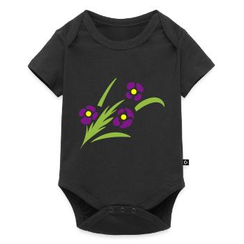 fleurs en épi - Body à manches courtes Premium Bébé - noir - Devant