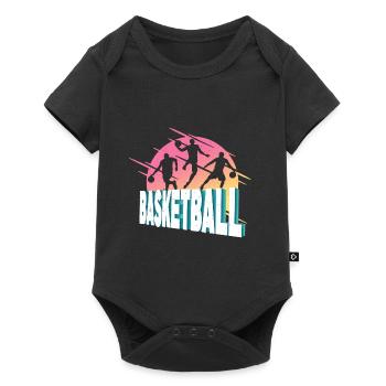 Basketteur Basketteur Joueur de sport Vintage - Body à manches courtes Premium Bébé - noir - Devant