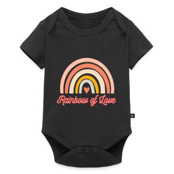 Rainbow of Love - Baby Premium short-sleeve bodysuit - black - Front