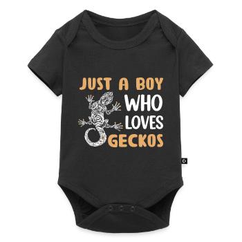 Juste un garçon qui aime Geckos Reptile Lizard Lover - Body à manches courtes Premium Bébé - noir - Devant