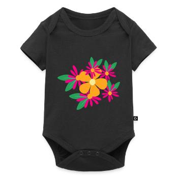 Flower Flower Plant - Baby Premium short-sleeve bodysuit - black - Front
