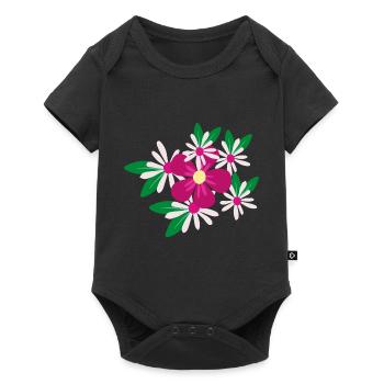 Flower Flower Plant - Baby Premium short-sleeve bodysuit - black - Front