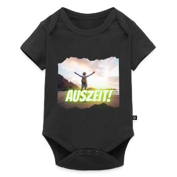 Auszeit Urlaub Sonne und Meer braucht jeder - Baby Premium Kurzarmbody - Schwarz - Vorne