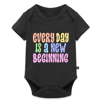 Chaque jour est un nouveau départ - Body à manches courtes Premium Bébé - noir - Devant