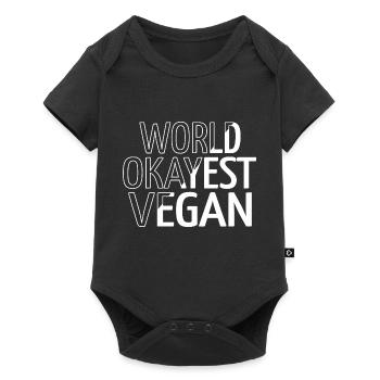 Vegan drôle Droits des animaux Dictons végétariens - Body à manches courtes Premium Bébé - noir - Devant