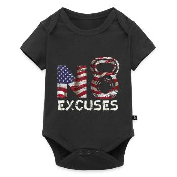 Patriotique 4th of July Body Workout Pas d’excuses - Body à manches courtes Premium Bébé - noir - Devant