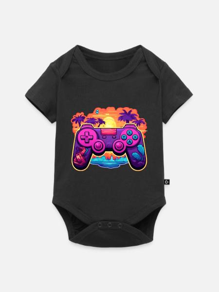 Gamer - Baby Premium Kurzarmbody - Schwarz