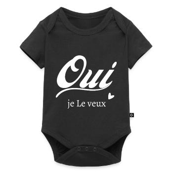 Oui je le veux - Body à manches courtes Premium Bébé - noir - Devant