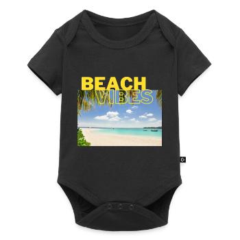 Beach 25 - Baby Premium Kurzarmbody - Schwarz - Vorne