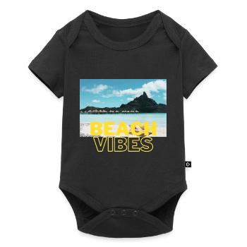 Beach 9 - Baby Premium Kurzarmbody - Schwarz - Vorne