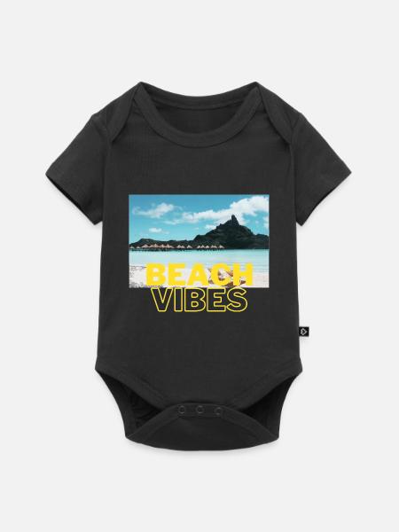 Beach 9 - Baby Premium Kurzarmbody - Schwarz