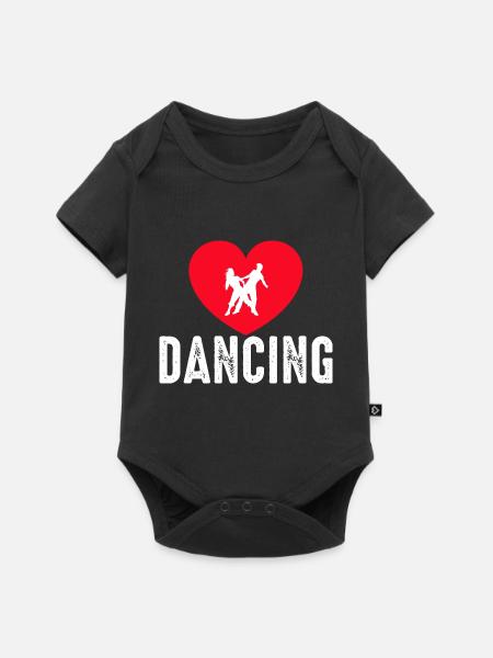 Dancing Dance Music - Baby Premium Kurzarmbody - Schwarz