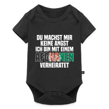 Du machst mir Keine Angst ich bin mit einem Afghan - Baby Premium Kurzarmbody - Schwarz - Vorne