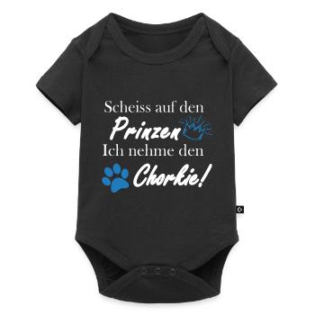 Scheiss auf den Prinzen, ich nehme den Chorkie! - Baby Premium Kurzarmbody - Schwarz - Vorne