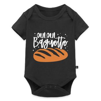 Oui Oui Baguette - Body à manches courtes Premium Bébé - noir - Devant