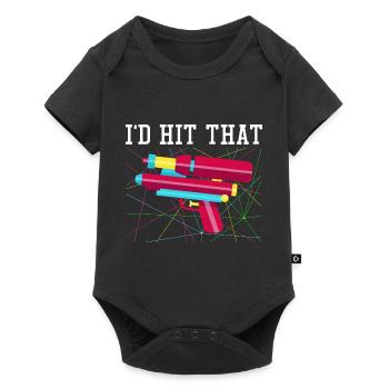 I'd hit that | Laser Tag player - Baby Premium Kurzarmbody - Schwarz - Vorne