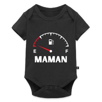 Maman papa bébé assortis - Body à manches courtes Premium Bébé - noir - Devant