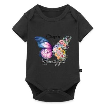 Change is beautiful, Schmetterling, Wandel - Baby Premium short-sleeve bodysuit - black - Front