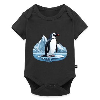 Les pingouins, les habitants de l’Antarctique - Body à manches courtes Premium Bébé - noir - Devant