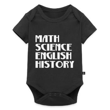Math Science English History - Baby Premium short-sleeve bodysuit - black - Front