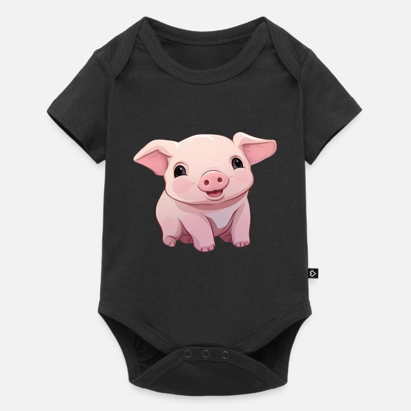 Bébé cochon - Body à manches courtes Premium Bébé - noir
