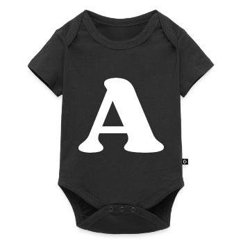 Letter a - Baby Premium short-sleeve bodysuit - black - Front