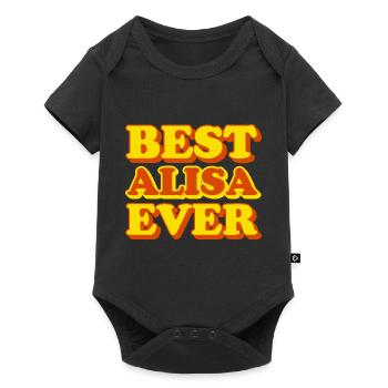 Alisa First Name Funny Gift - Baby Premium short-sleeve bodysuit - black - Front