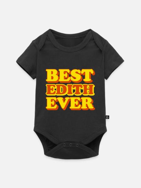 Edith Vorname lustiges Geschenk - Baby Premium Kurzarmbody - Schwarz