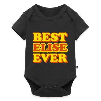 Elise Prénom Drôle de cadeau - Body à manches courtes Premium Bébé - noir - Devant