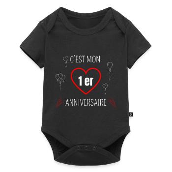 C’est mon 1er anniversaire - Body à manches courtes Premium Bébé - noir - Devant