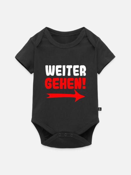 Weitergehen! - Baby Premium Kurzarmbody - Schwarz