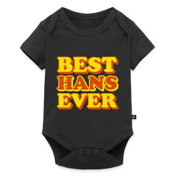 Hans Prénom Drôle de cadeau - Body à manches courtes Premium Bébé - noir - Devant