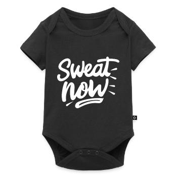 Jetzt schwitzen - Baby Premium Kurzarmbody - Schwarz - Vorne