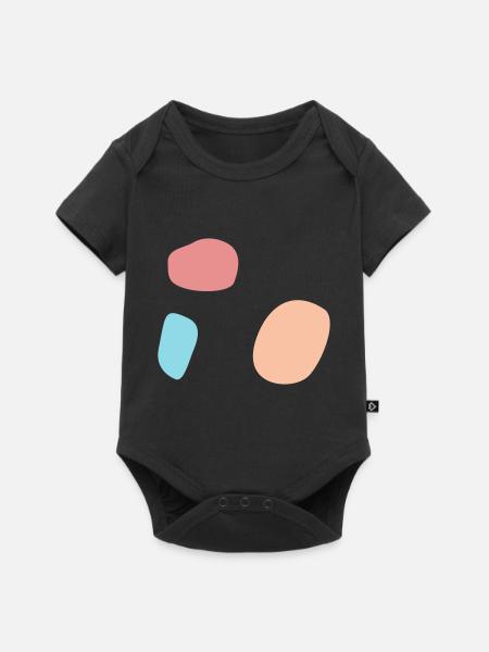 Abstraktes Design - Baby Premium Kurzarmbody - Schwarz