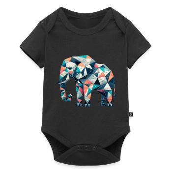 Elephant // elephant - Baby Premium short-sleeve bodysuit - black - Front