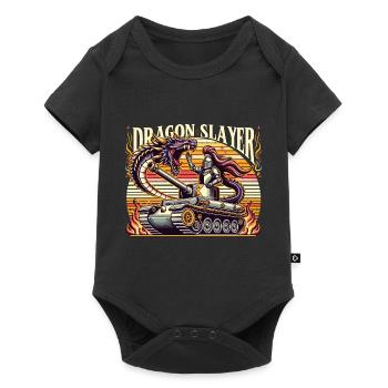 Dragon Slayer Knight Ren Faire LARP, Renaissance - Baby Premium Kurzarmbody - Schwarz - Vorne