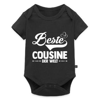 Cousinen Cousine - Baby Premium Kurzarmbody - Schwarz - Vorne