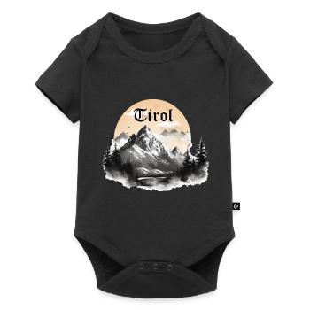 Tyrol with mountains, gift idea Tirol Design - Baby Premium short-sleeve bodysuit - black - Front
