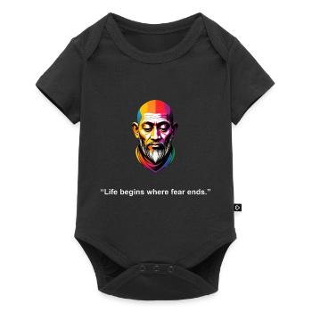 Life Begins where Fear Ends | Zen Quote - Baby Premium short-sleeve bodysuit - black - Front
