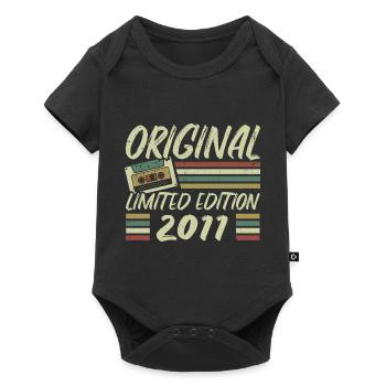 Vintage 2011 Retro Geburtstagsgeschenk 2011 - Baby Premium Kurzarmbody - Schwarz - Vorne