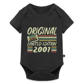 Jahrgang 2001 Retro Geburtstagsgeschenk 2001 - Baby Premium Kurzarmbody - Schwarz - Vorne