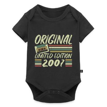 Jahrgang 2007 Retro Geburtstagsgeschenk 2007 - Baby Premium Kurzarmbody - Schwarz - Vorne