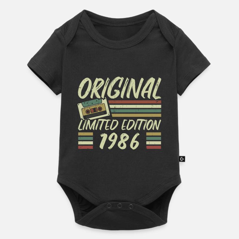 Vintage 1986 Rétro Cadeau D’anniversaire 1986 - Body à manches courtes Premium Bébé - noir