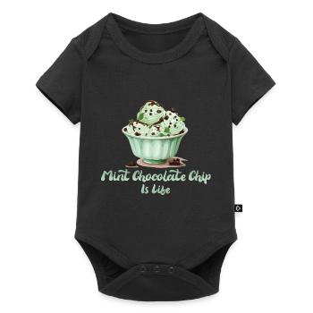 Mint Chocolate Chip Ice Cream Is Life - Baby Premium short-sleeve bodysuit - black - Front